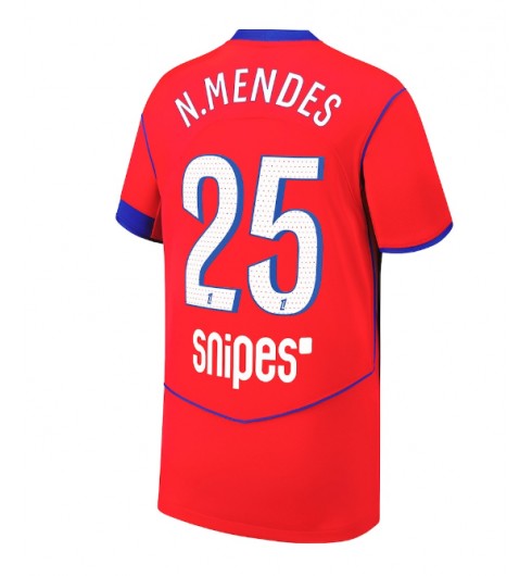 Paris Saint-Germain Nuno Mendes #25 Alternativní Dres 2025-26 Krátký Rukáv Paris Saint-Germain Nuno Mendes #25 Alternativní Dres 2025-26 Krátký Rukáv